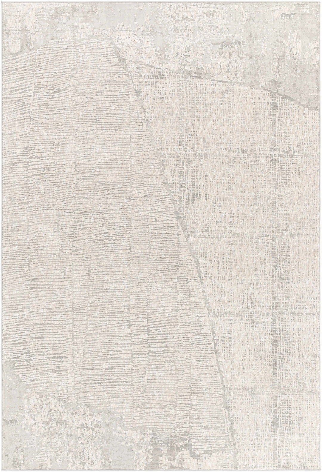 Contemporary Abstract Ivory And Gray Rug - The Rug Decor