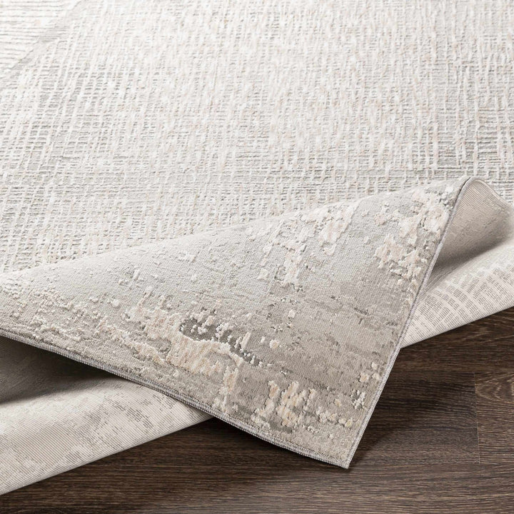 Contemporary Abstract Ivory And Gray Rug - The Rug Decor