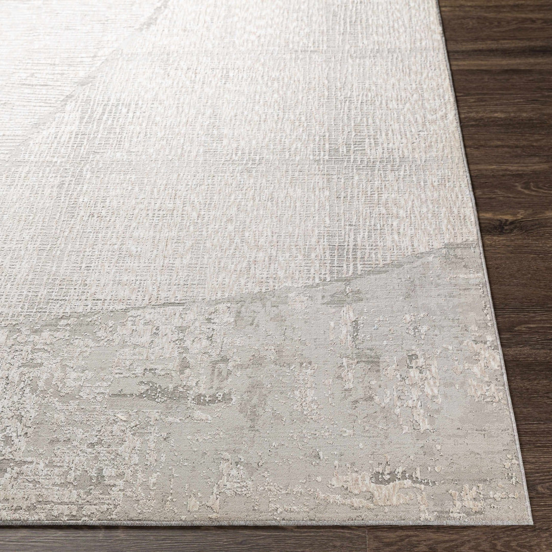 Contemporary Abstract Ivory And Gray Rug - The Rug Decor