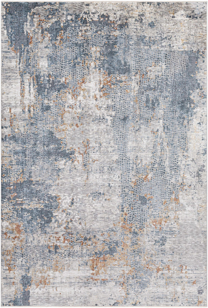 Contemporary Beige And Gray Machine Woven Rug - The Rug Decor