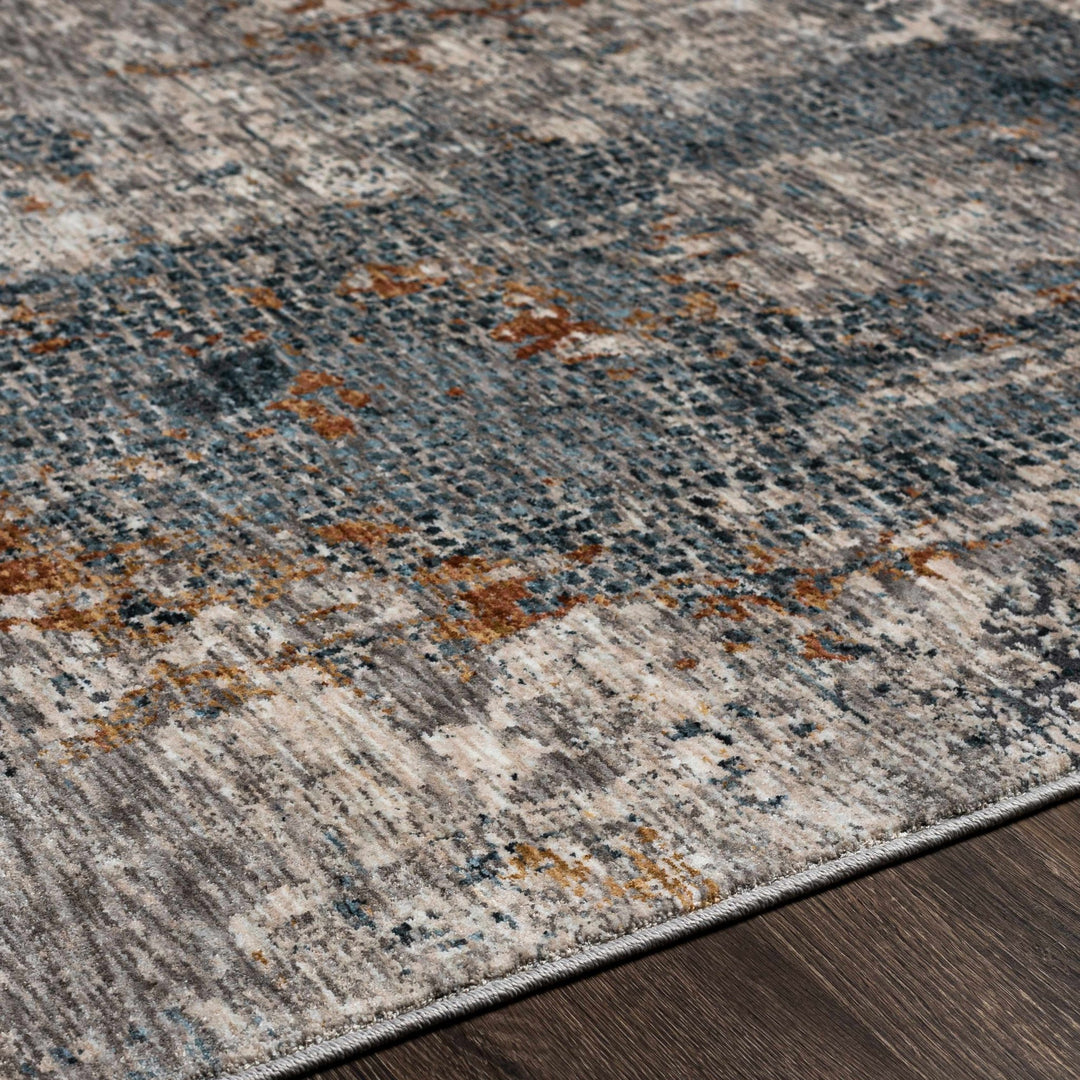 Contemporary Beige And Gray Machine Woven Rug - The Rug Decor