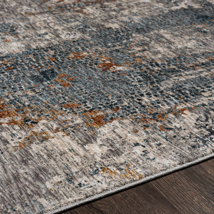 Contemporary Beige And Gray Machine Woven Rug - The Rug Decor
