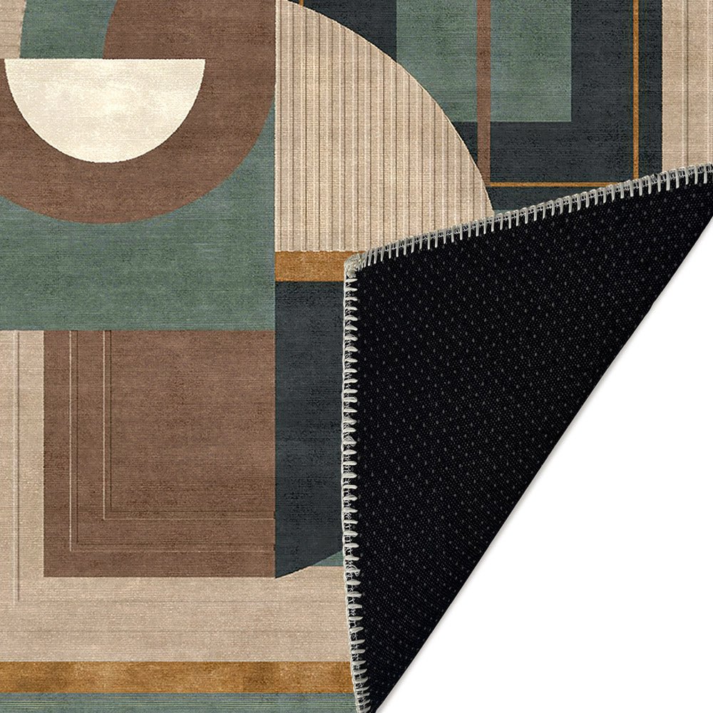 Contemporary Beige Machine Washable Cotton Area Rug - The Rug Decor