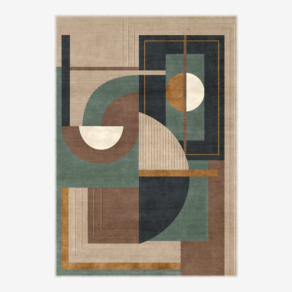 Contemporary Beige Machine Washable Cotton Area Rug - The Rug Decor