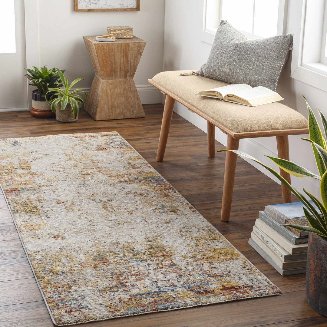 Contemporary Beige Machine Woven Area Rug - The Rug Decor