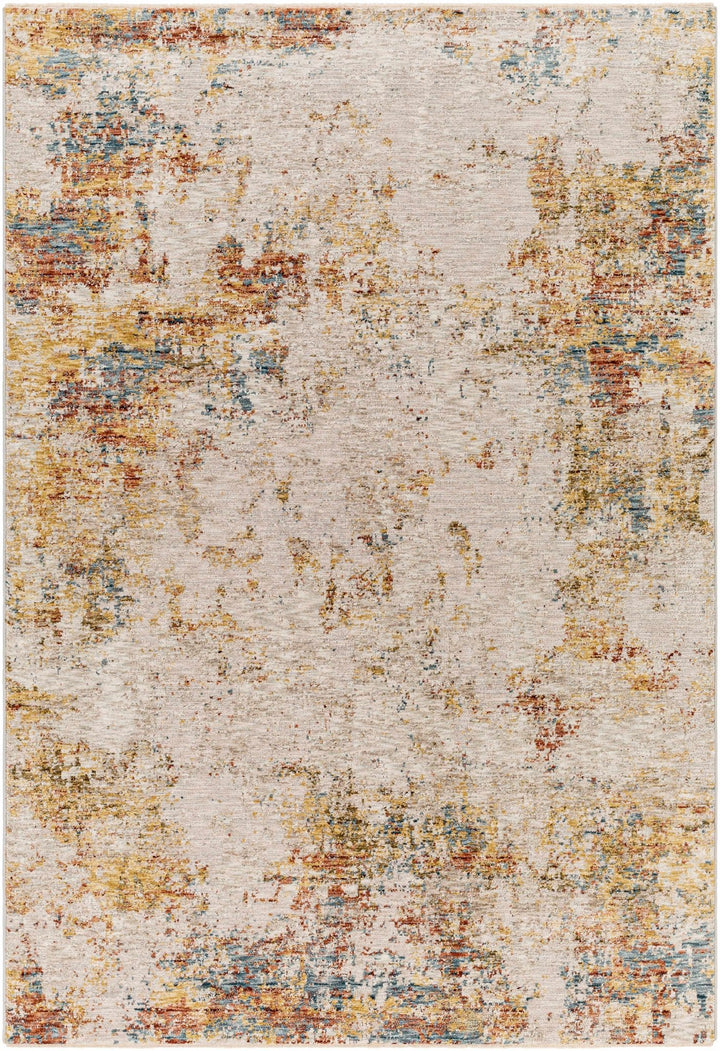 Contemporary Beige Machine Woven Area Rug - The Rug Decor