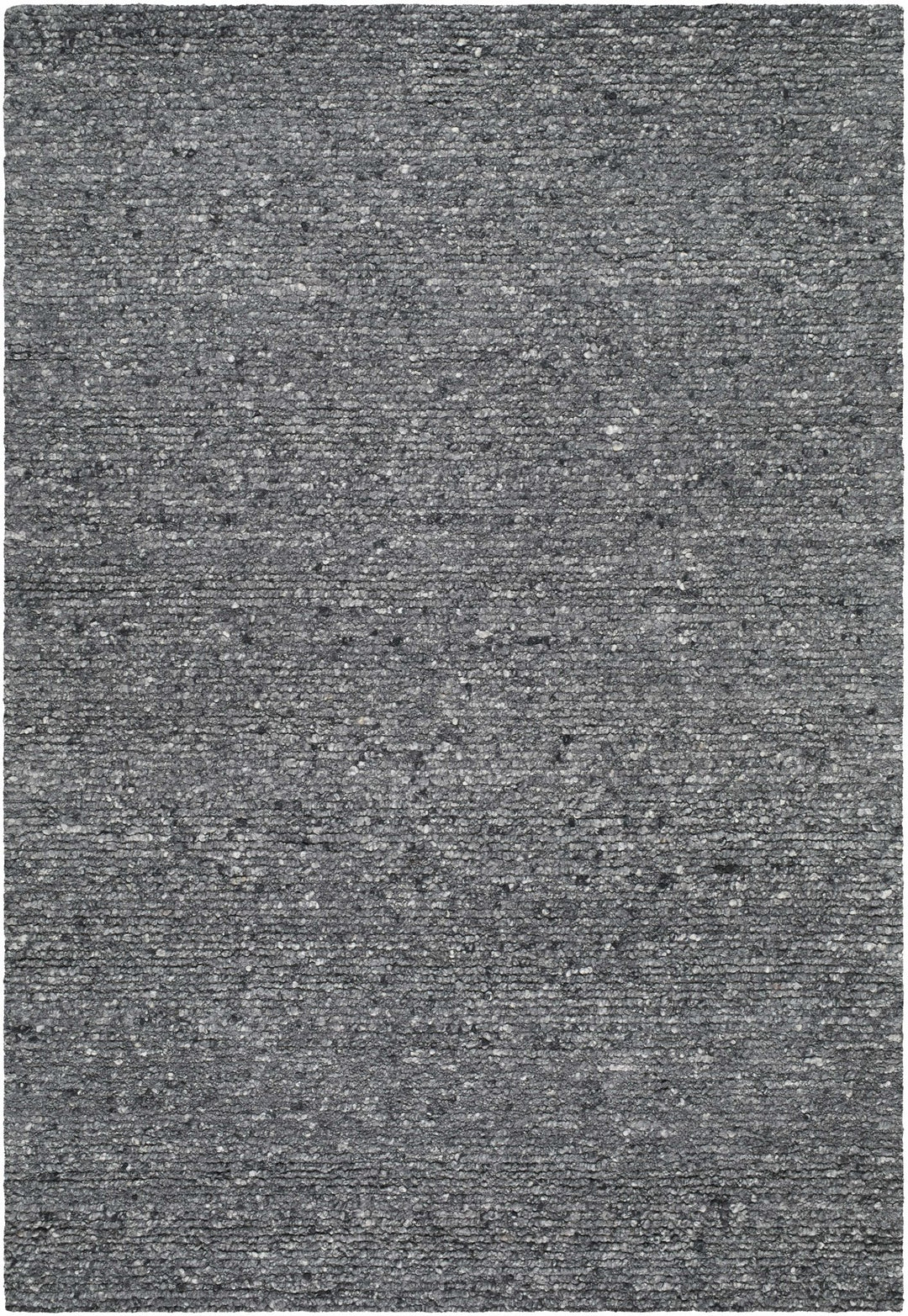 Contemporary Black And Gray textured solid Wool Area Rug - The Rug Decor