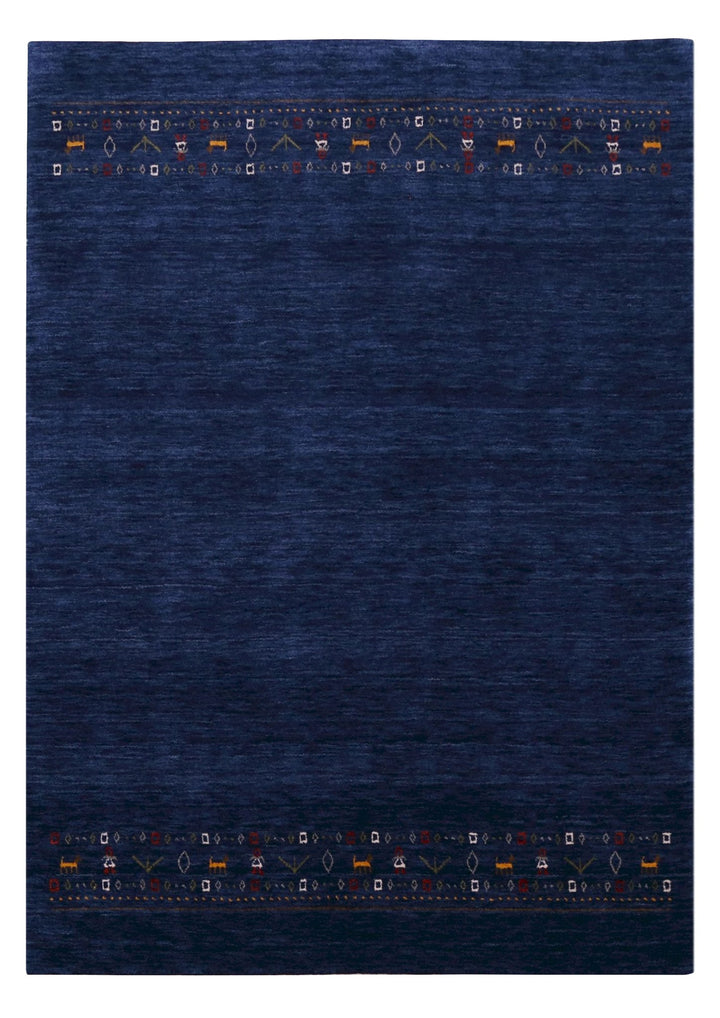 Contemporary Blue Design Hand Loomed Wool Area Rug - The Rug Decor