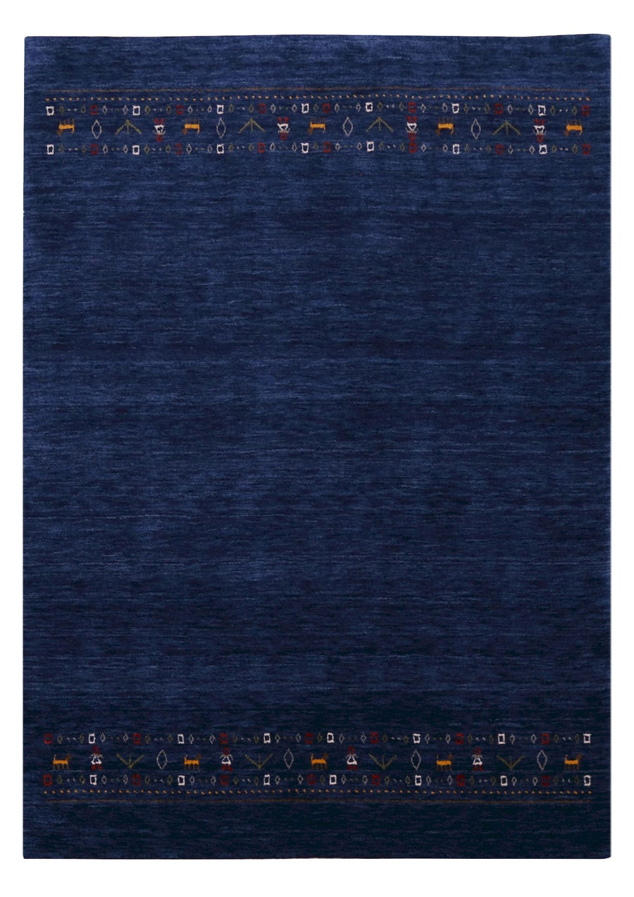 Contemporary Blue Design Hand Loomed Wool Area Rug - The Rug Decor