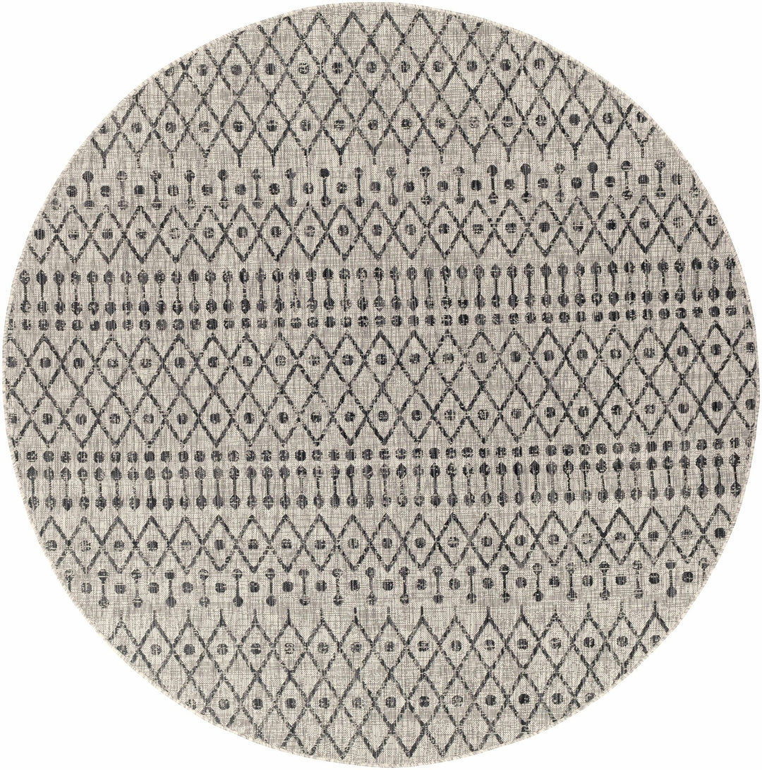 Contemporary Charcoal and Beige Tribal Design flatwoven Area Rug - The Rug Decor