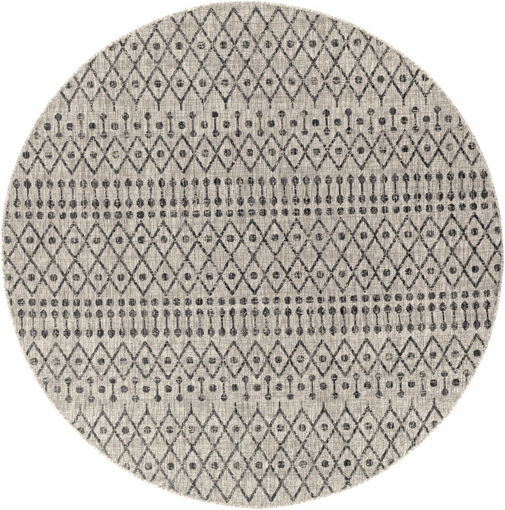 Contemporary Charcoal and Beige Tribal Design flatwoven Area Rug - The Rug Decor