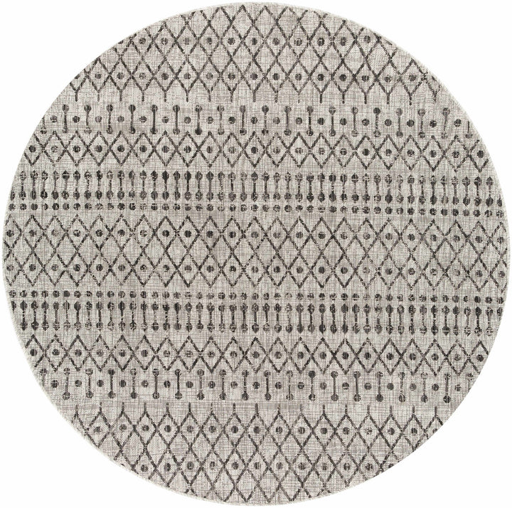 Contemporary Charcoal and Beige Tribal Design flatwoven Area Rug - The Rug Decor