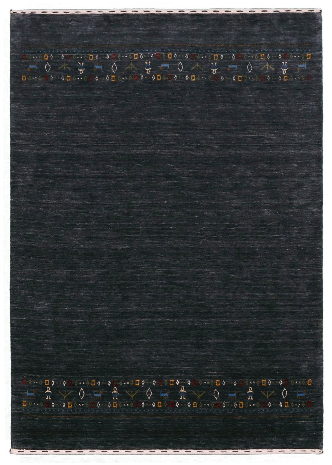 Contemporary Design Charcoal Hand Loomed Wool Area Rug - The Rug Decor