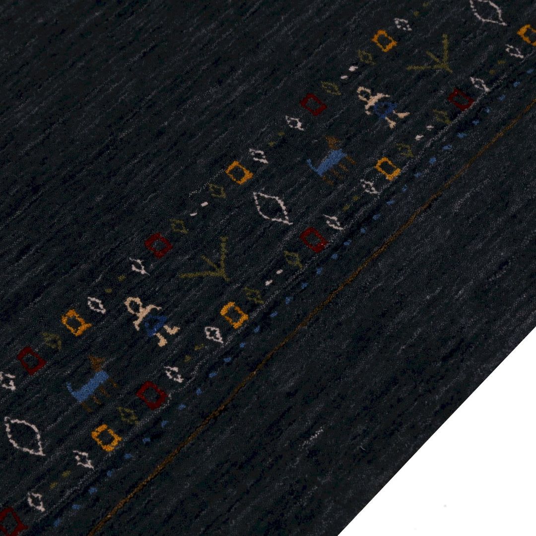 Contemporary Design Charcoal Hand Loomed Wool Area Rug - The Rug Decor