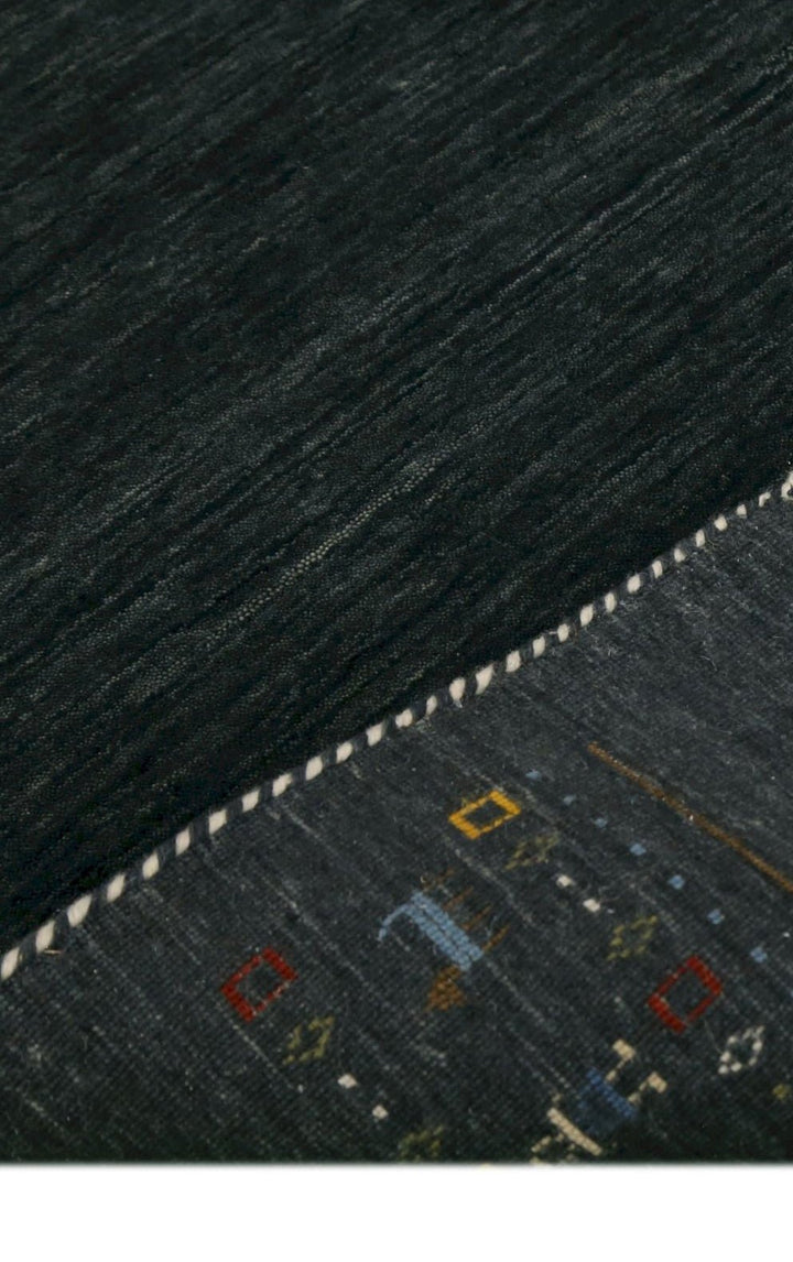 Contemporary Design Charcoal Hand Loomed Wool Area Rug - The Rug Decor