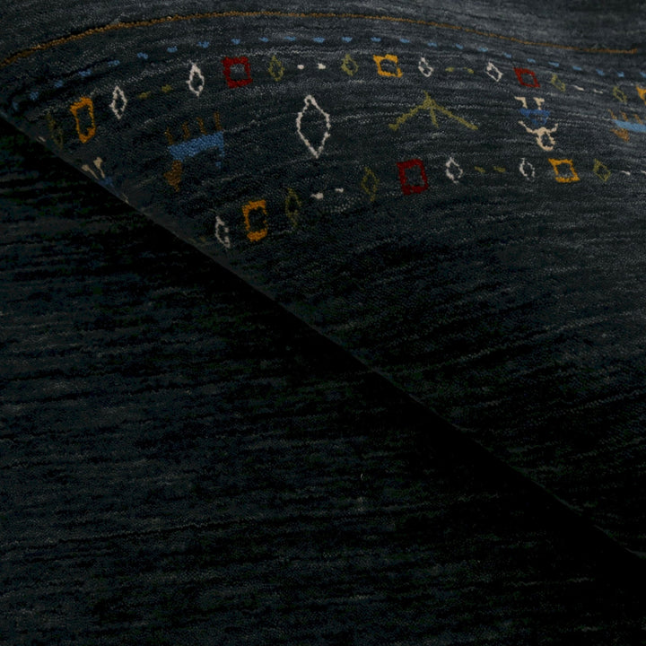 Contemporary Design Charcoal Hand Loomed Wool Area Rug - The Rug Decor
