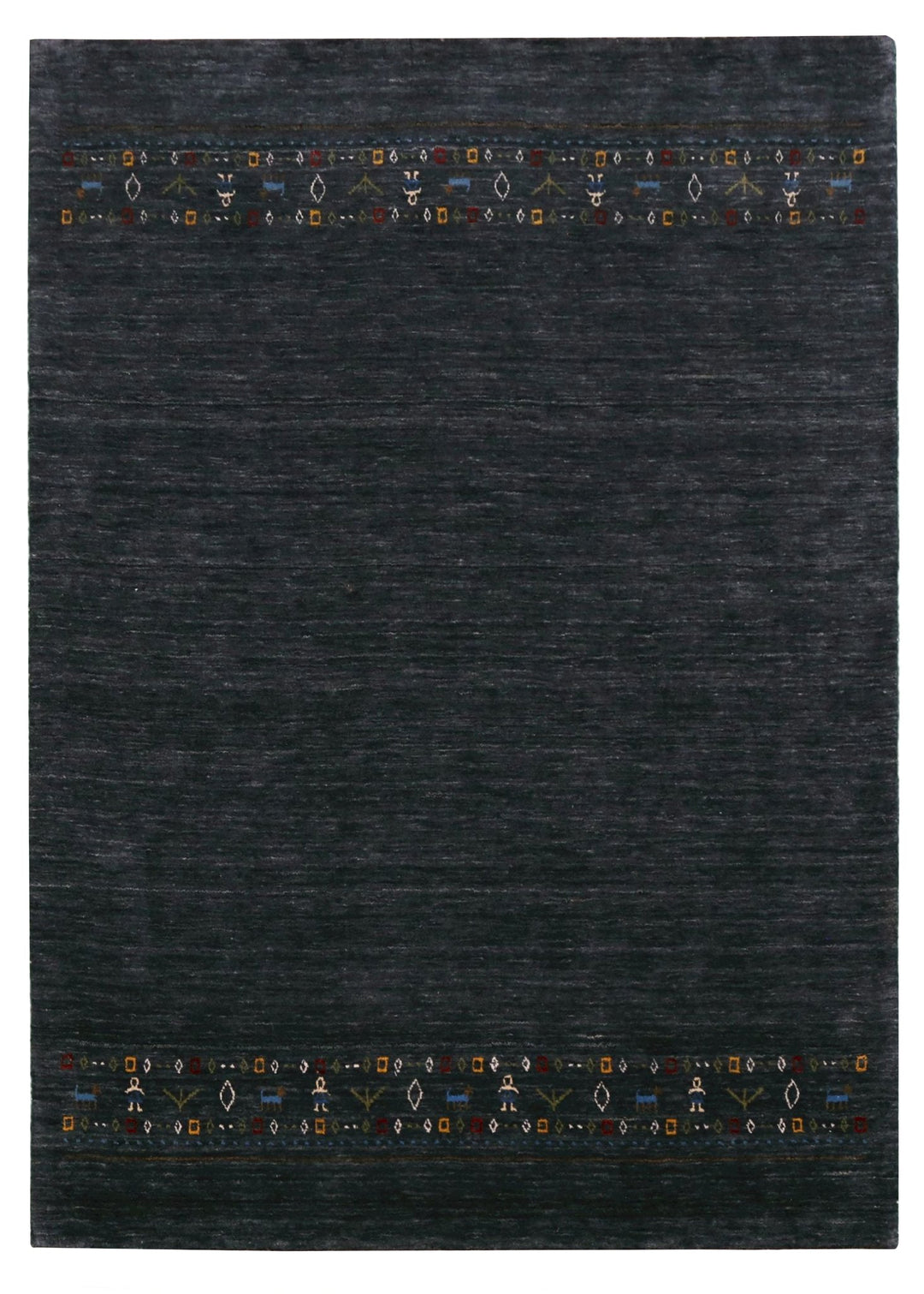 Contemporary Design Charcoal Hand Loomed Wool Area Rug - The Rug Decor