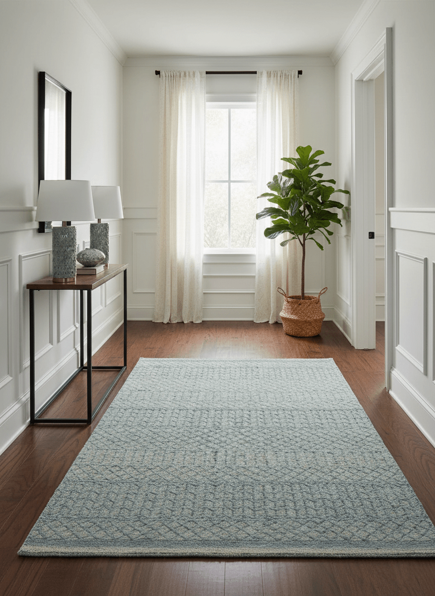 Contemporary Design Gray Hand Knotted Wool Area Rug - The Rug Decor