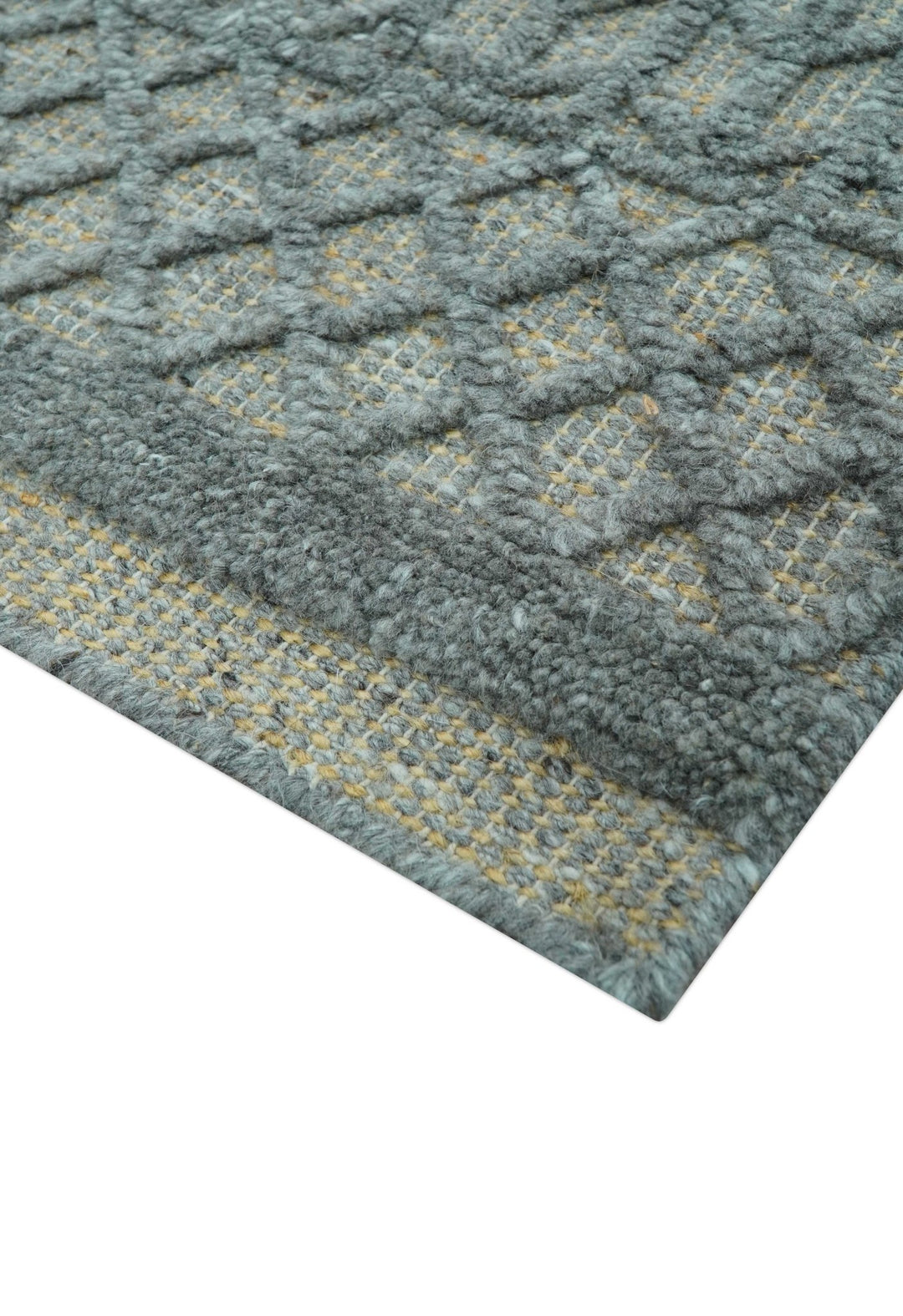 Contemporary Design Gray Hand Knotted Wool Area Rug - The Rug Decor