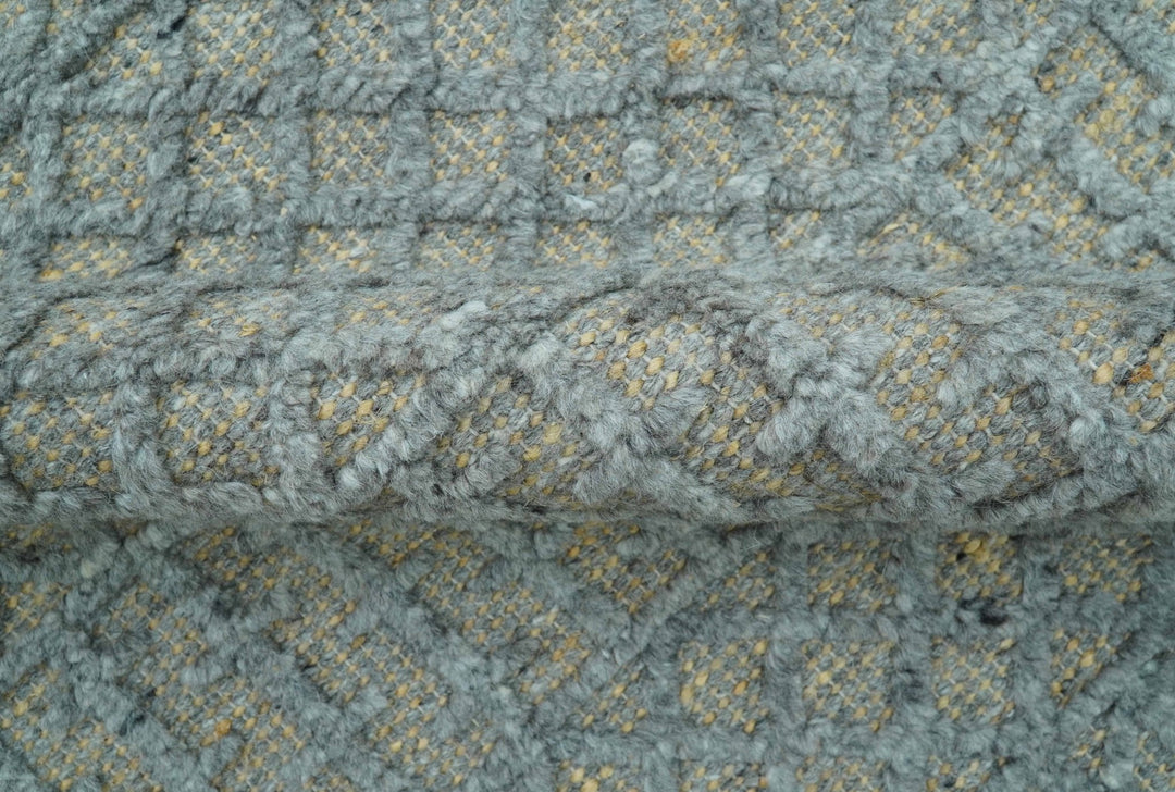Contemporary Design Gray Hand Knotted Wool Area Rug - The Rug Decor