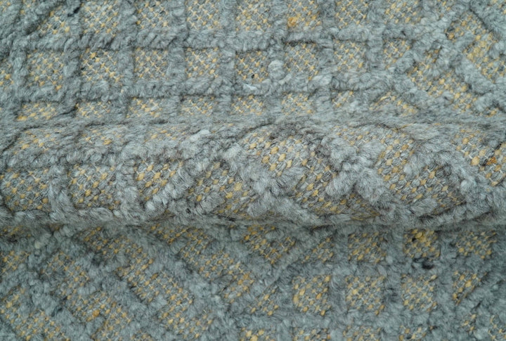 Contemporary Design Gray Hand Knotted Wool Area Rug - The Rug Decor