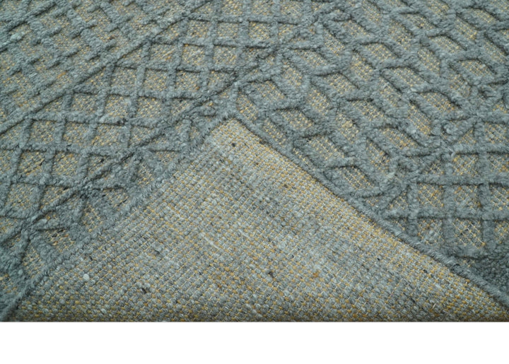 Contemporary Design Gray Hand Knotted Wool Area Rug - The Rug Decor