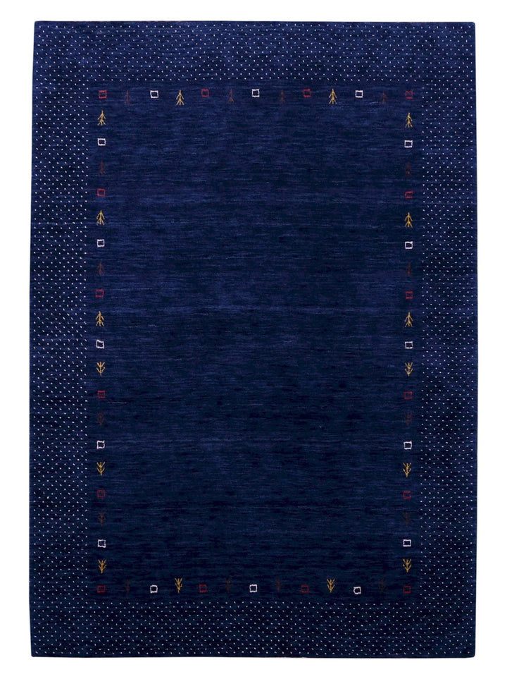 Contemporary Gabbeh Border Design Hand Loomed Wool Area Rug - The Rug Decor