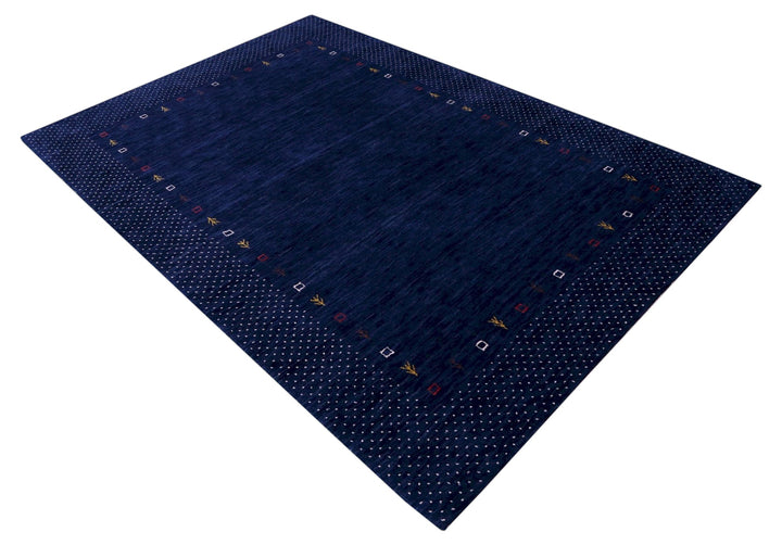 Contemporary Gabbeh Border Design Hand Loomed Wool Area Rug - The Rug Decor