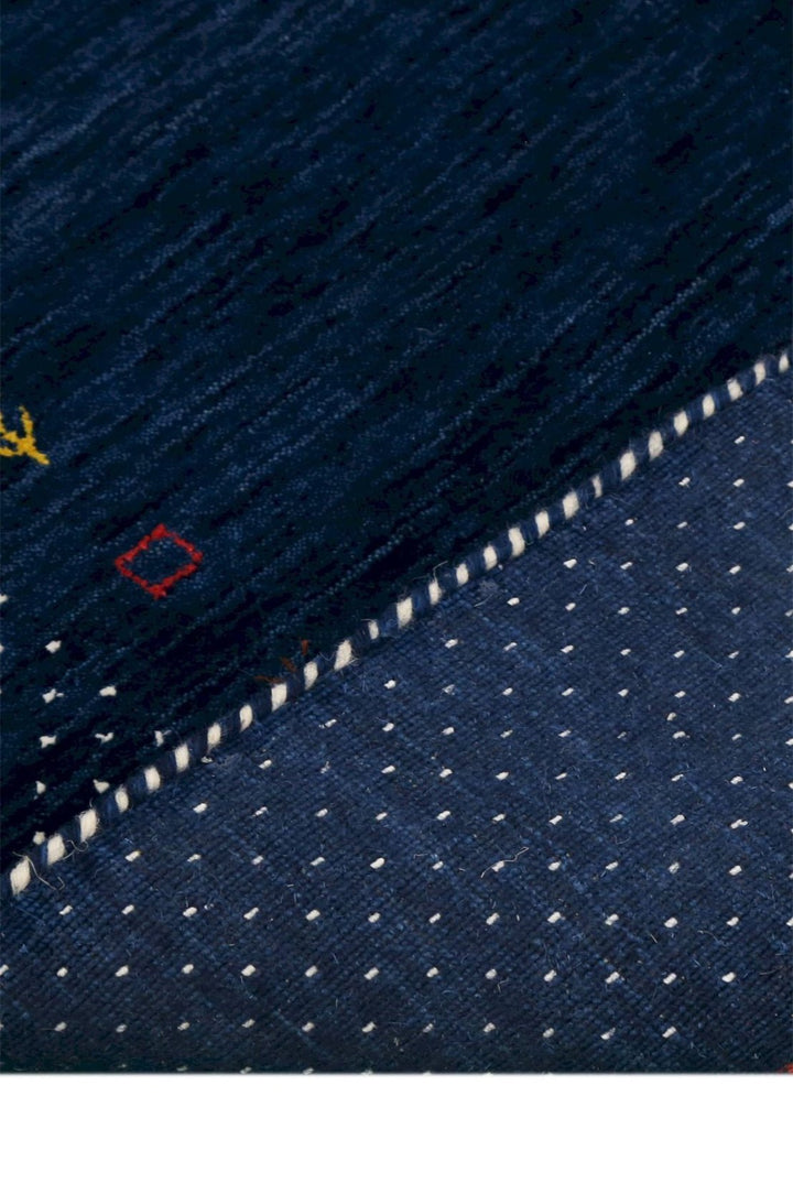 Contemporary Gabbeh Border Design Hand Loomed Wool Area Rug - The Rug Decor