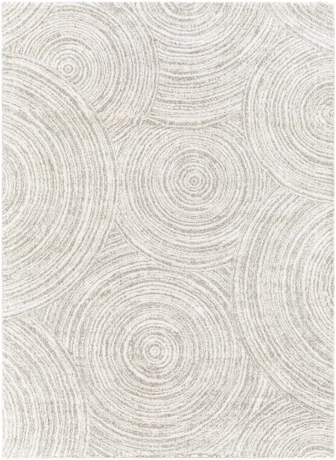 Contemporary Geometrical Ivory And Gray Machine Woven Rug - The Rug Decor