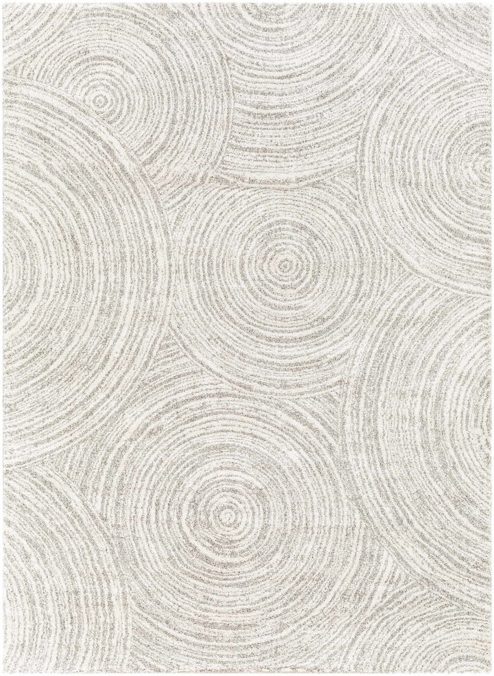 Contemporary Geometrical Ivory And Gray Machine Woven Rug - The Rug Decor