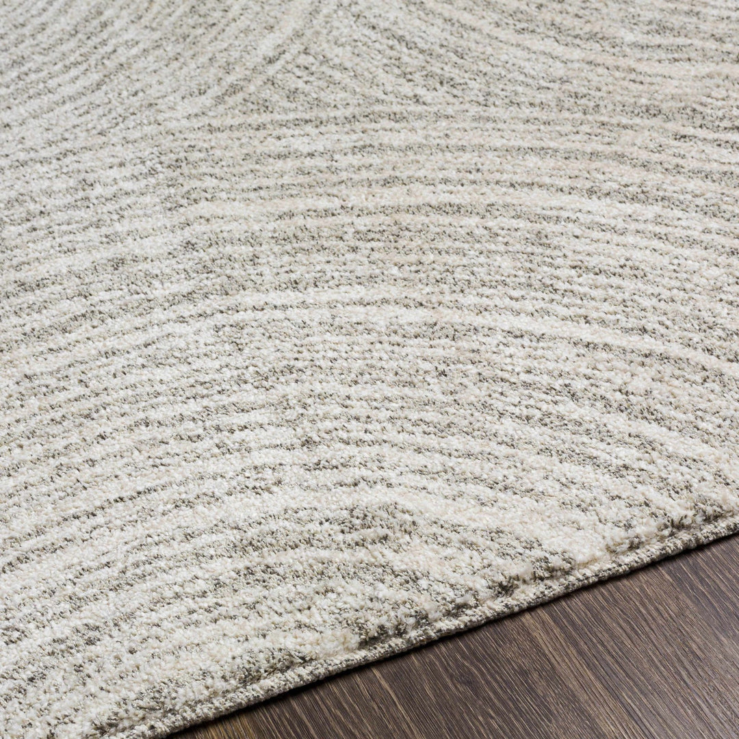 Contemporary Geometrical Ivory And Gray Machine Woven Rug - The Rug Decor