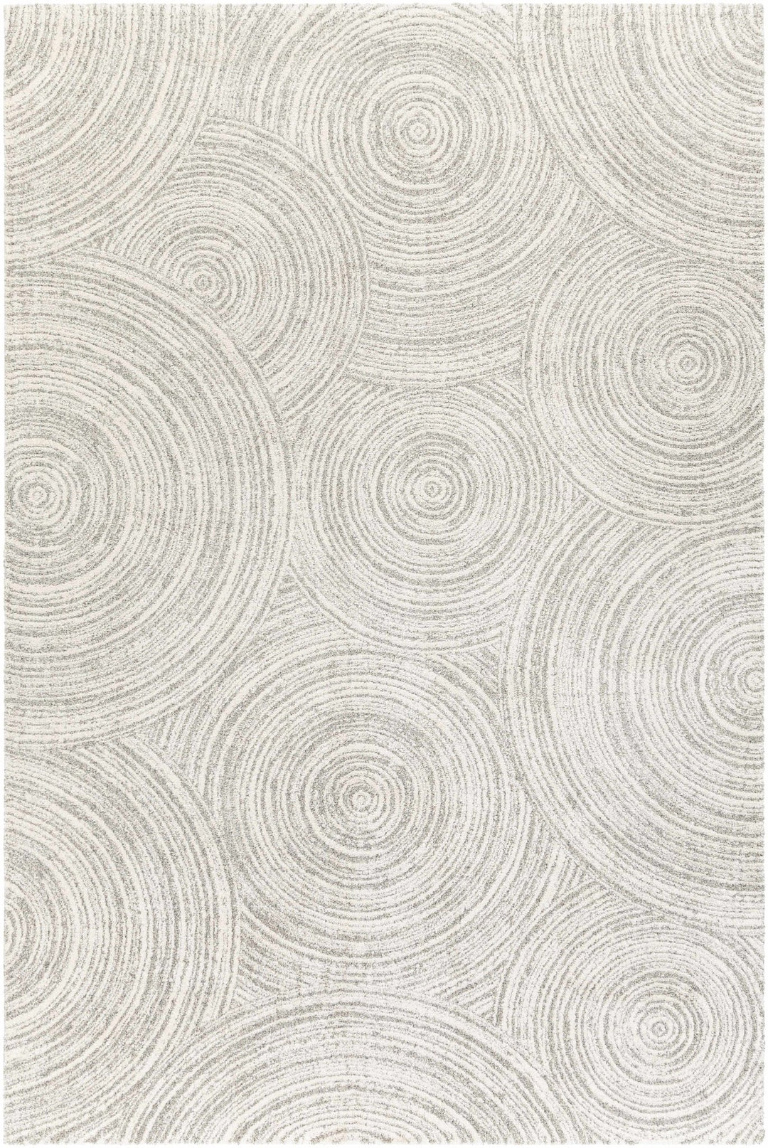 Contemporary Geometrical Ivory And Gray Machine Woven Rug - The Rug Decor