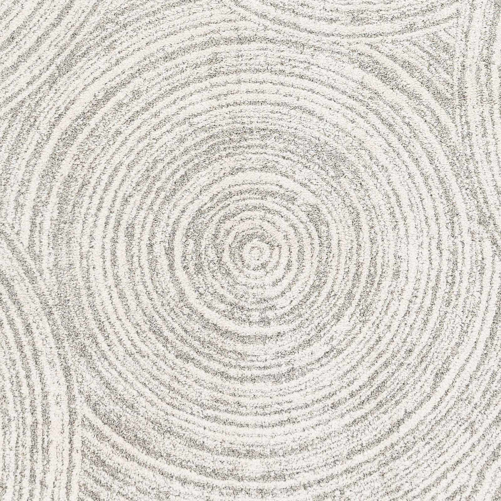 Contemporary Geometrical Ivory And Gray Machine Woven Rug - The Rug Decor