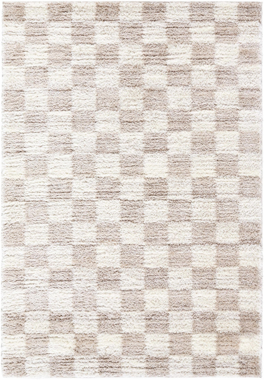 Contemporary Geometrical Style Brown Machine Woven Area Rug - The Rug Decor