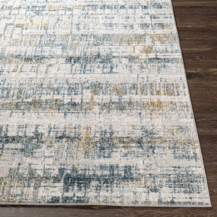 Contemporary Gray And Beige Abstract Machine Woven Rug - The Rug Decor