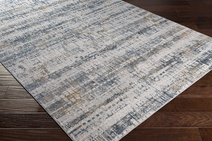 Contemporary Gray And Beige Abstract Machine Woven Rug - The Rug Decor