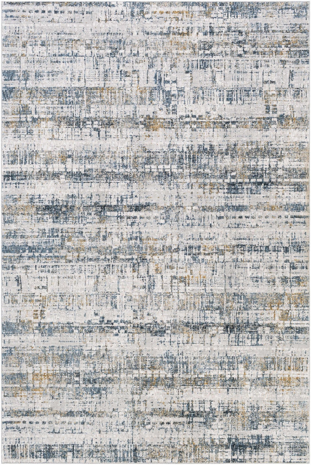 Contemporary Gray And Beige Abstract Machine Woven Rug - The Rug Decor