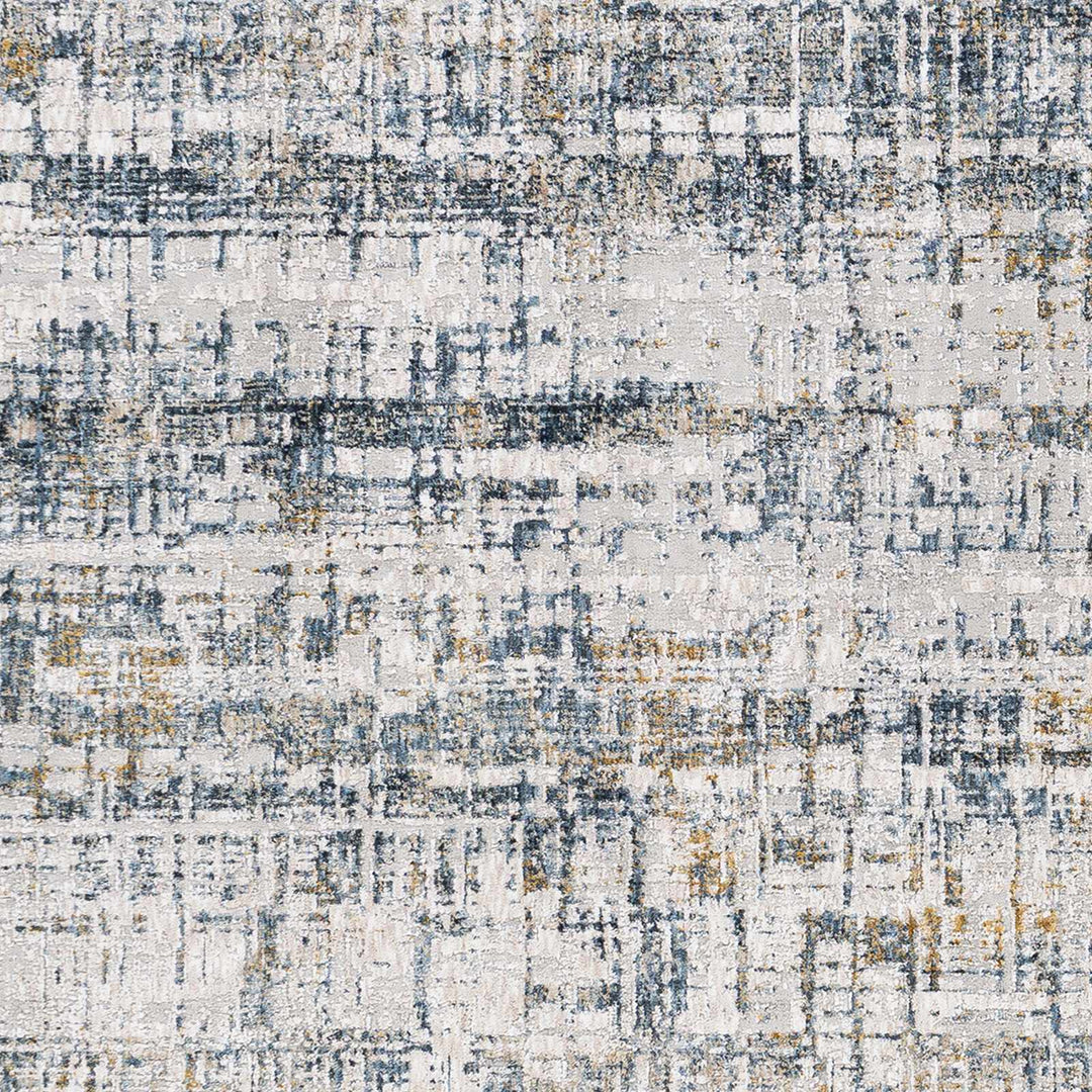 Contemporary Gray And Beige Abstract Machine Woven Rug - The Rug Decor