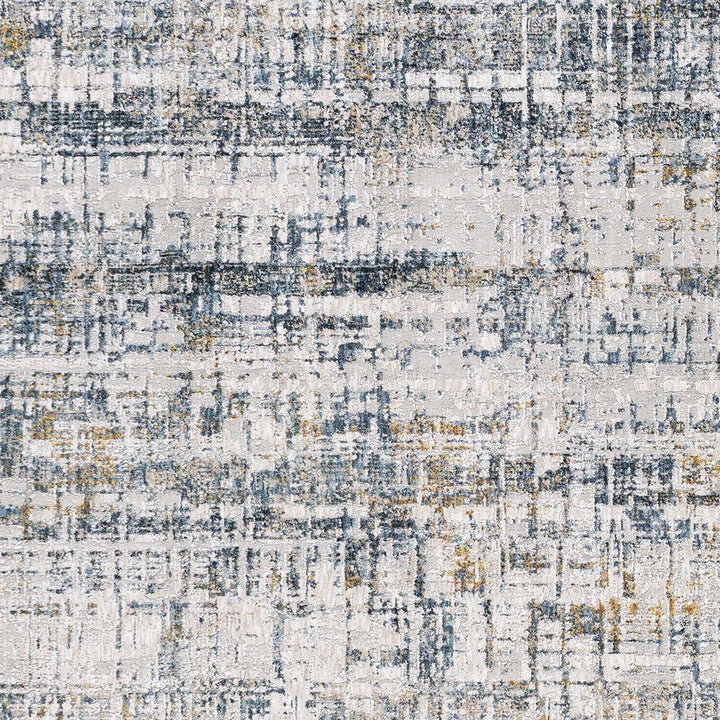 Contemporary Gray And Beige Abstract Machine Woven Rug - The Rug Decor