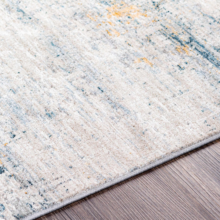 Contemporary Gray And Teal Abstract Design Rug - The Rug Decor