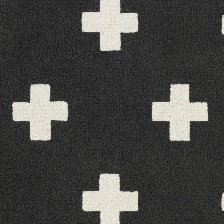 Contemporary Hand tufted Black and White Medium pile Wool Area Rug - The Rug Decor