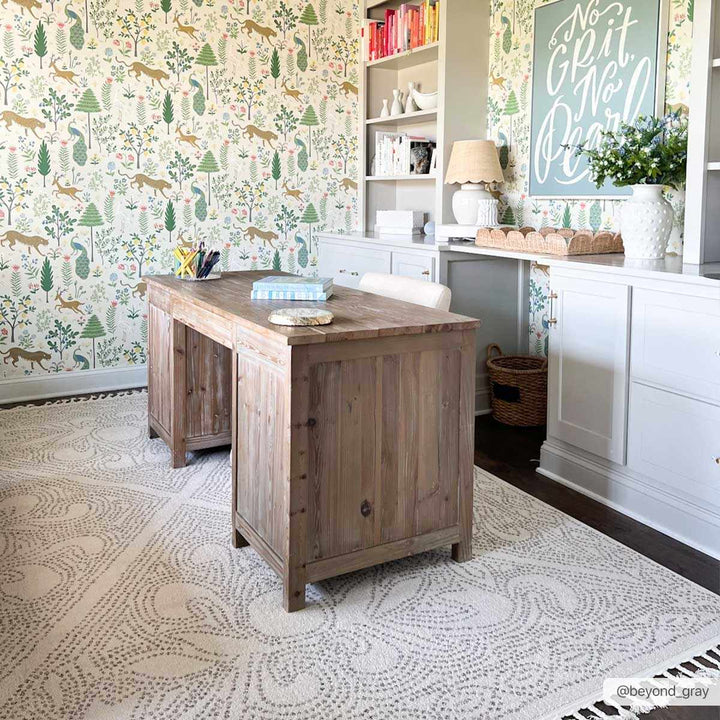 Contemporary Ivory and Charcoal Large Design Area Rug - The Rug Decor