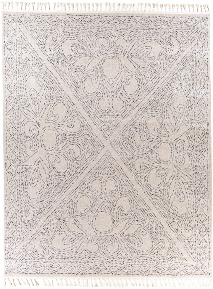 Contemporary Ivory and Charcoal Large Design Area Rug - The Rug Decor