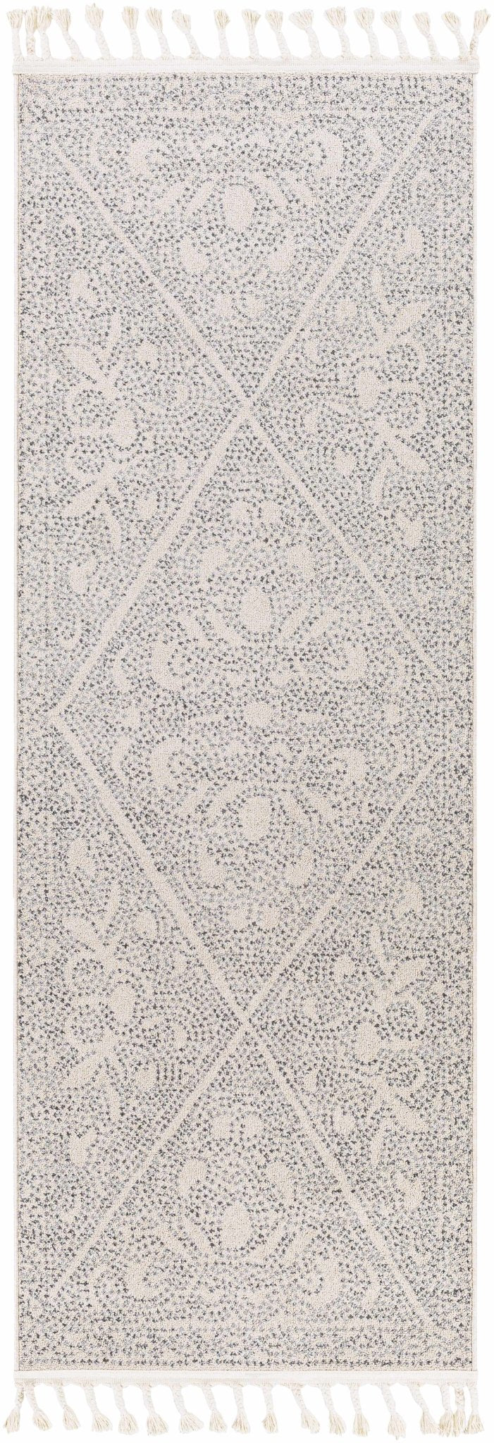 Contemporary Ivory and Charcoal Large Design Area Rug - The Rug Decor
