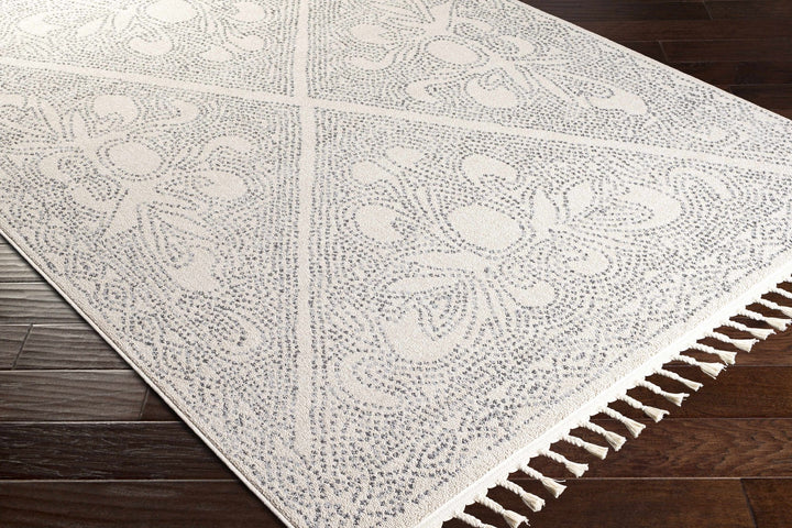 Contemporary Ivory and Charcoal Large Design Area Rug - The Rug Decor