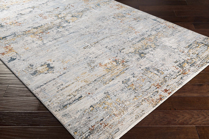 Contemporary Ivory And Gray Machine Woven Rug - The Rug Decor