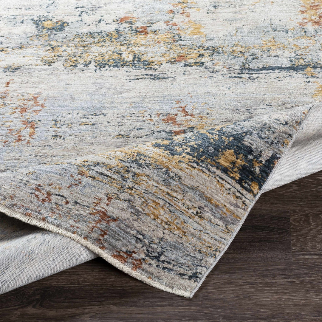 Senter Ivory Machine Rug Contemporary Ivory And Gray Machine Woven Rug – The Rug Decor