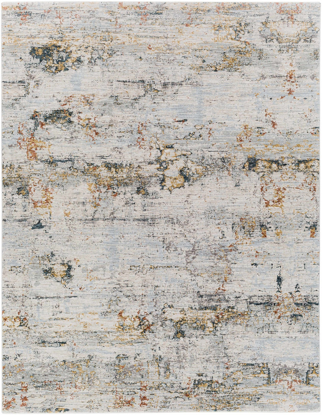 Contemporary Ivory And Gray Machine Woven Rug - The Rug Decor