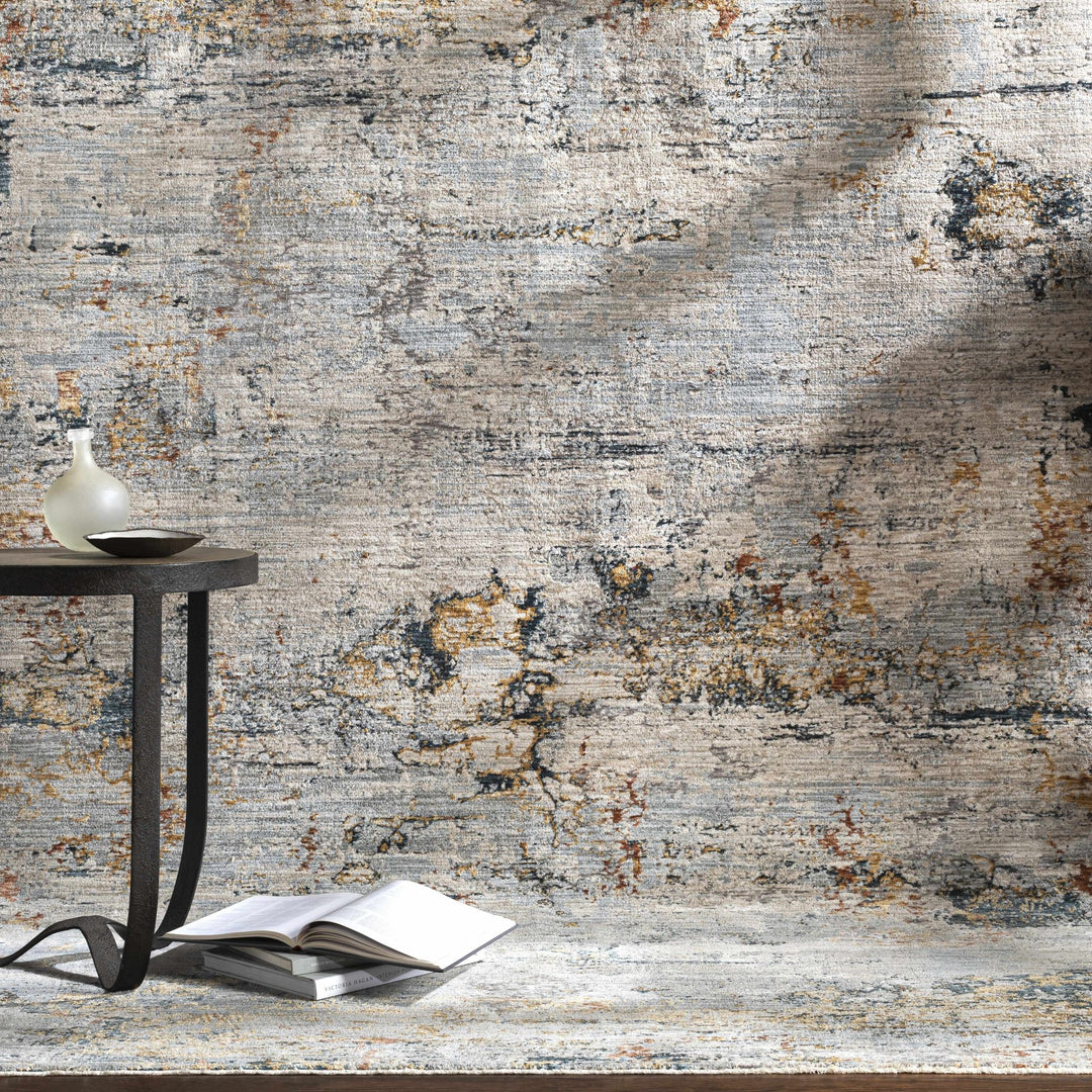 Contemporary Ivory And Gray Machine Woven Rug - The Rug Decor